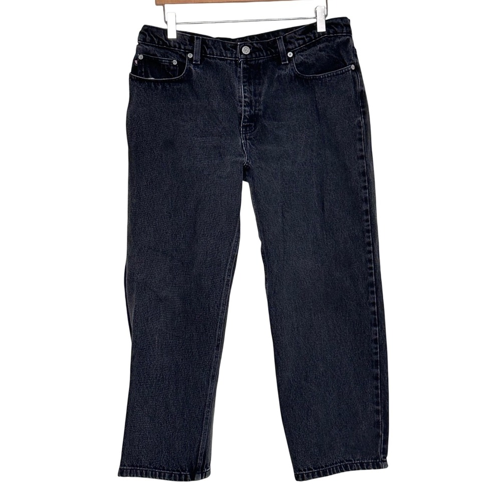 Ralph Lauren Polo Jeans Co. Cropped‎ Saturday Jeans Black Wash Women's 12 Y2K